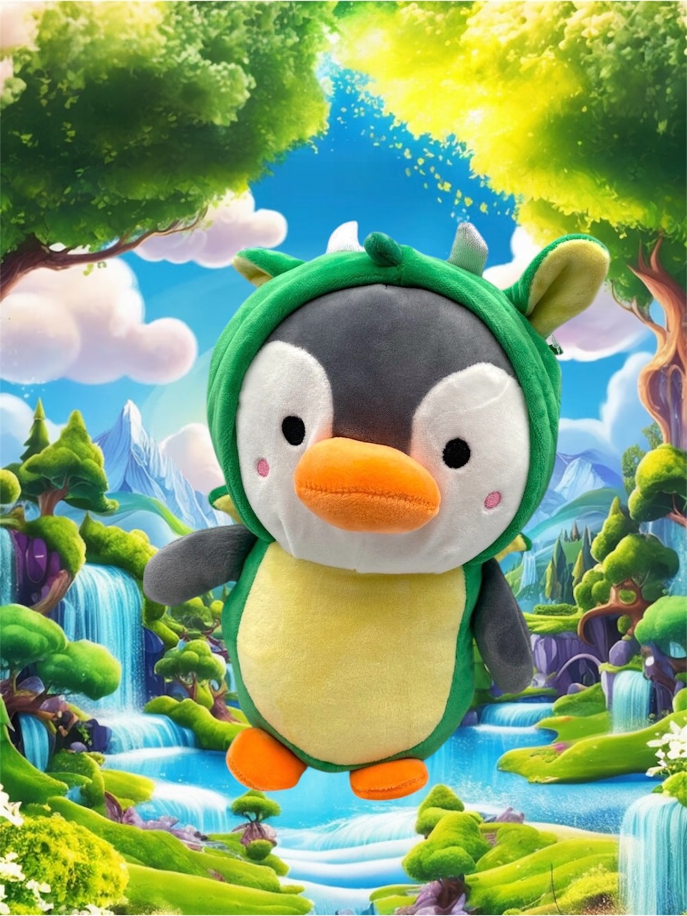 NWT Squishmallow HugMees Parvis The Dragon Kellytoy Green 10 Inch